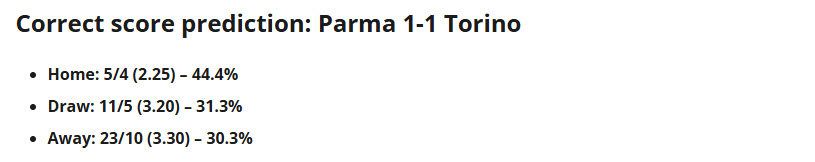 Siêu máy tính dự đoán Parma vs Torino, 23h30 ngày 29/9 - Ảnh 1