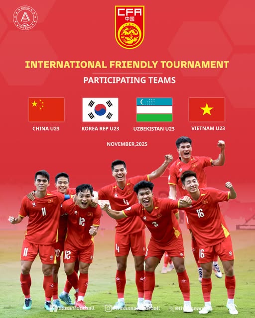 U23 Việt Nam x&aacute;c định đối thủ ở giải Tứ h&ugrave;ng tại Trung Quốc - Ảnh 1