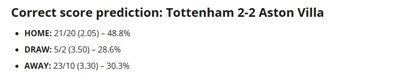 Siêu máy tính dự đoán Tottenham vs Aston Villa, 20h00 ngày 19/10 - Ảnh 1