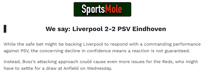 Chuy&ecirc;n gia Tony Ansell dự đo&aacute;n Liverpool vs PSV Eindhoven, 3h00 ng&agrave;y 27/11 - Ảnh 2