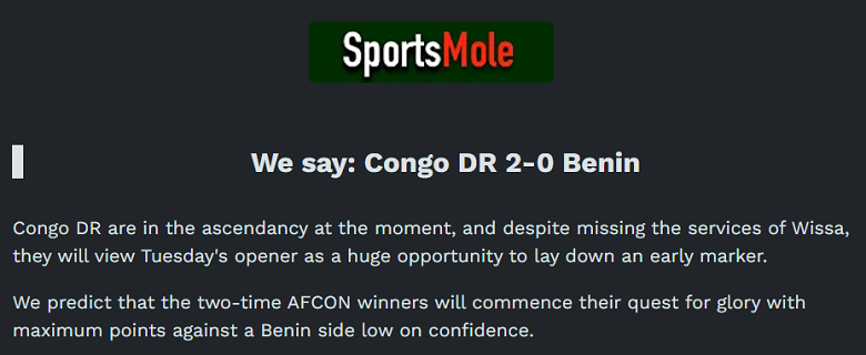 Chuy&ecirc;n gia dự đo&aacute;n CH Congo vs Benin, 19h30 ng&agrave;y 23/12 - Ảnh 1