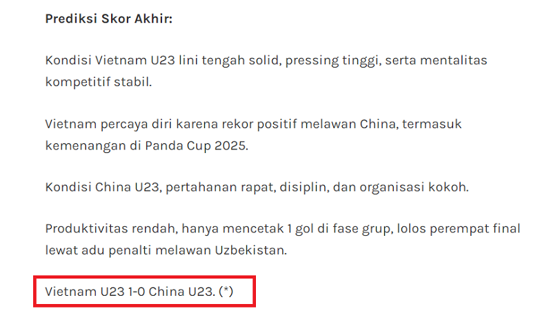 Chuy&ecirc;n gia dự đo&aacute;n U23 Việt Nam vs U23 Trung Quốc, 22h30 ng&agrave;y 20/1 - Ảnh 1