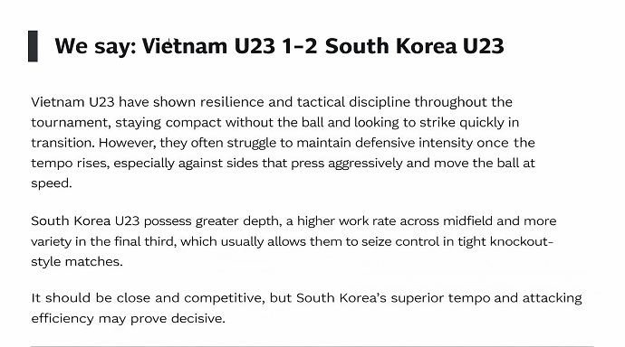 Chuy&ecirc;n gia Liam Duckstein dự đo&aacute;n U23 Việt Nam vs U23 H&agrave;n Quốc, 22h00 ng&agrave;y 23/1 - Ảnh 1