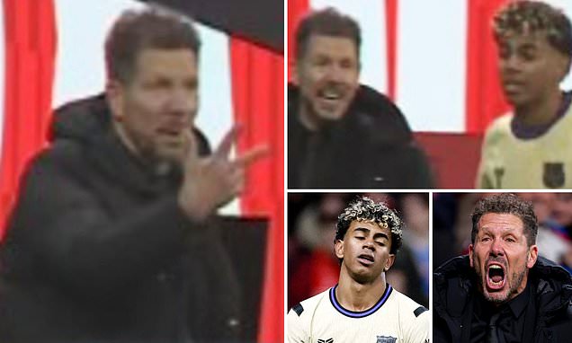 HLV Simeone chế giễu Lamine Yamal trong trận thảm bại của Barcelona - Ảnh 1