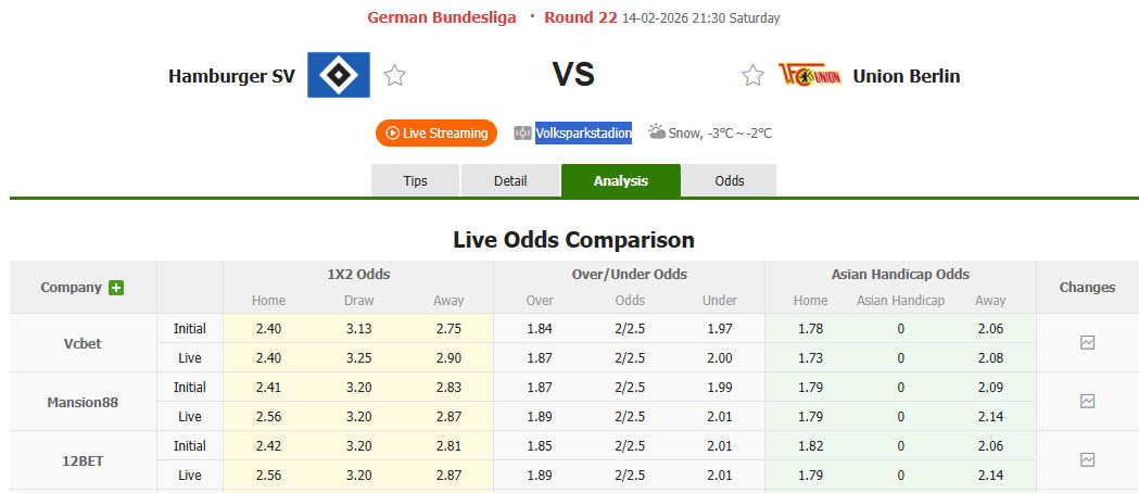 Nhận định, soi kèo Hamburger vs Union Berlin, 21h30 ngày 14/2: Bộ mặt kiên cường - Ảnh 1