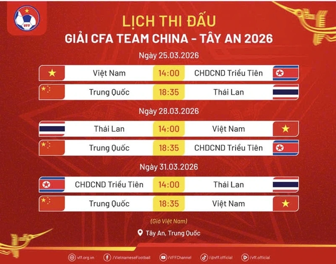 Lịch thi đấu của U23 Việt Nam tại giải giao hữu ở Trung Quốc - Ảnh 1