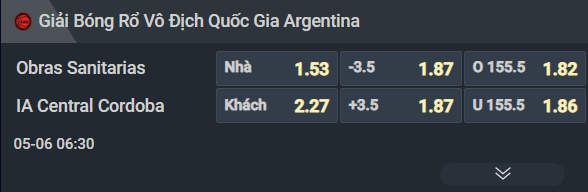 Nhận định b&oacute;ng rổ Obras Sanitarias vs Central Cordoba, 06h30 ng&agrave;y 6/5: Chọn kh&aacute;ch v&agrave; xỉu - Ảnh 1