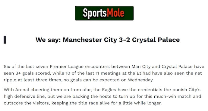 Chuy&ecirc;n gia Tony Ansell dự đo&aacute;n Man City vs Crystal Palace, 2h00 ng&agrave;y 14/5 - Ảnh 1