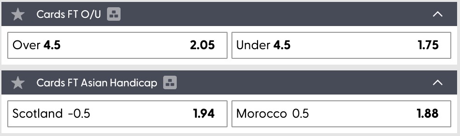 Dự đoán, soi kèo thẻ vàng Scotland vs Morocco, 05h00 ngày 20/6 - Ảnh 1