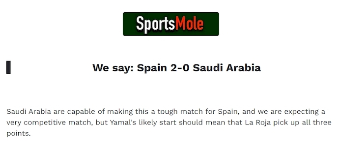 Chuyên gia Tony Ansell dự đoán Tây Ban Nha vs Saudi Arabia, 23h00 ngày 21/6 - Ảnh 1