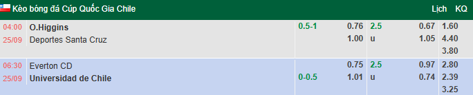 Nhận định, soi kèo O Higgins vs Deportes Santa Cruz, 4h00 ngày 25/9: - Ảnh 1