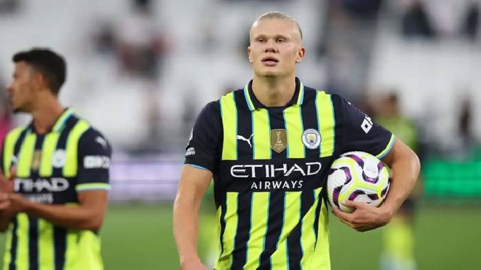 Haaland lập h&agrave;ng loạt kỷ lục ấn tượng sau c&uacute; hat-trick v&agrave;o lưới West Ham