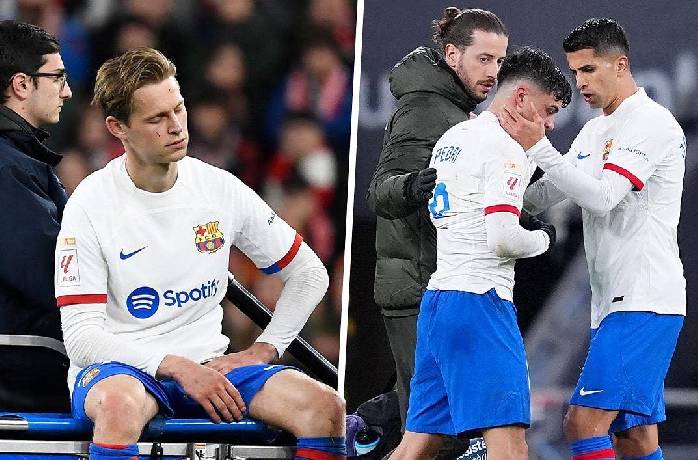 Pedri, De Jong lại chấn thương, Barca khủng hoảng hàng tiền vệ