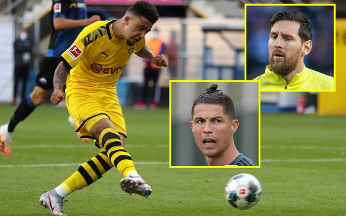 Cristiano Ronaldo và Lionel Messi cộng lại cũng chưa bằng Jadon Sancho
