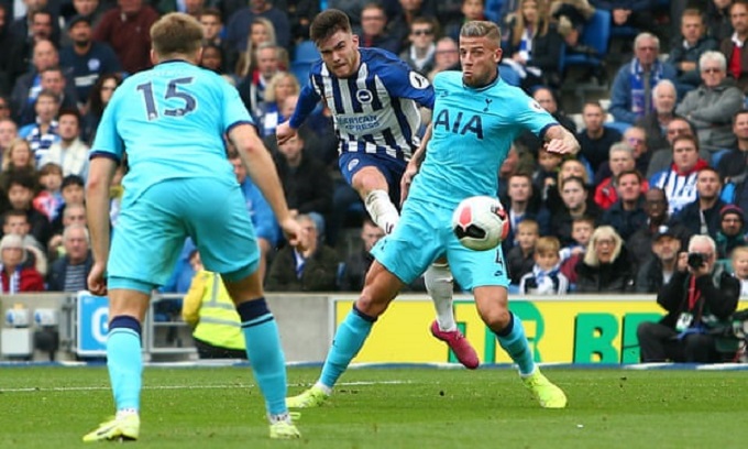 Kết quả tỷ số Brighton vs Tottenham, v&ograve;ng 8 Ngoại hạng Anh