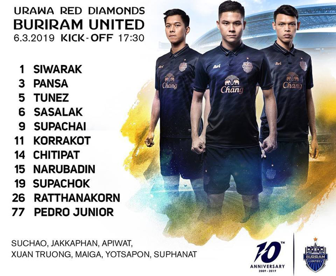Trực tiếp Xu&acirc;n Trường h&ocirc;m nay Urawa Red Diamonds vs Buriram, 17h30 ng&agrave;y 6/3