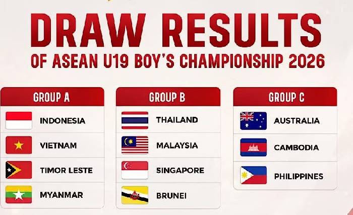 Việt Nam tái ngộ Indonesia ở giải U19 Đông Nam Á 2026