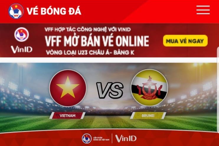 V&eacute; xem U23 Việt Nam đ&aacute; v&ograve;ng loại ch&acirc;u &Aacute;: Mua online cực dễ
