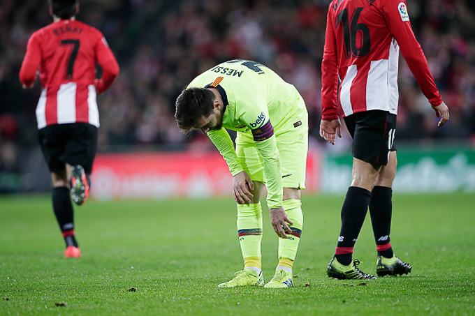 Bilbao 0-0 Barcelona: Chơi bế tắc, Messi v&agrave; đồng đội chấp nhận chia điểm
