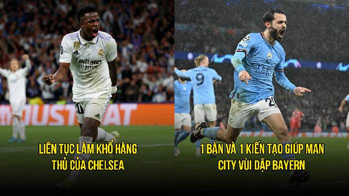 5 cầu thủ hay nhất tứ kết lượt đi Champions League: 'Vinicius làm khổ Chelsea'