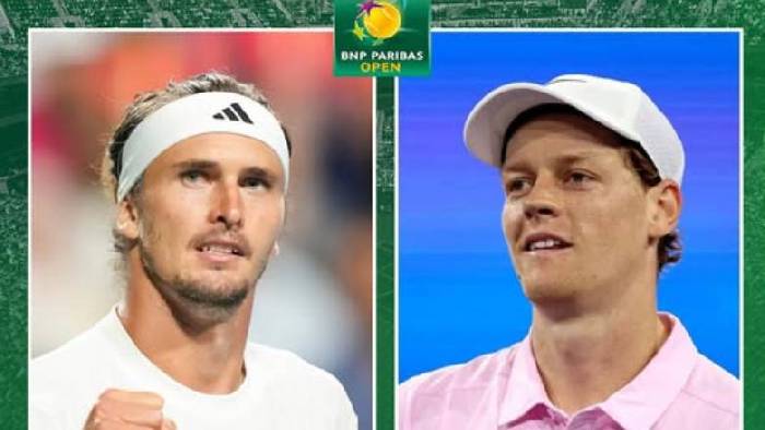 Link trực tiếp tennis Sinner vs Zverev - B&aacute;n kết Indian Wells Masters, 3h30 ng&agrave;y 15/3