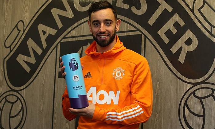 Bruno Fernandes xuất sắc nhất Ngoại hạng Anh th&aacute;ng 12/2020