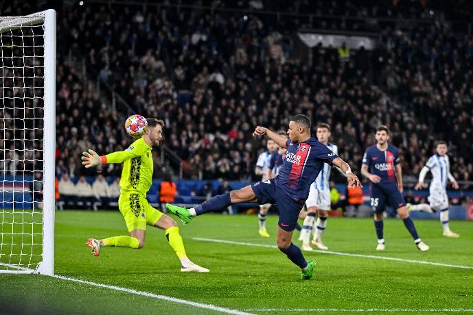 Mbappe lại tỏa sáng ở Cúp C1 châu Âu, cứu rỗi chiến thắng cho PSG trước Sociedad