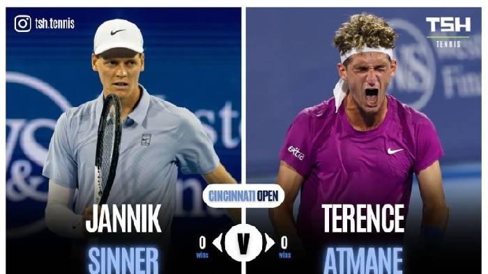Link trực tiếp tennis Sinner vs Atmane - B&aacute;n kết Cincinnati Open, 2h00 ng&agrave;y 17/8