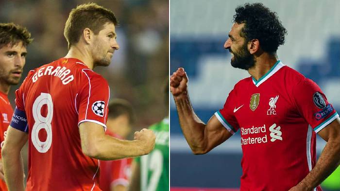 Salah ch&iacute;nh thức ph&aacute; kỷ lục vĩ đại của Gerrard