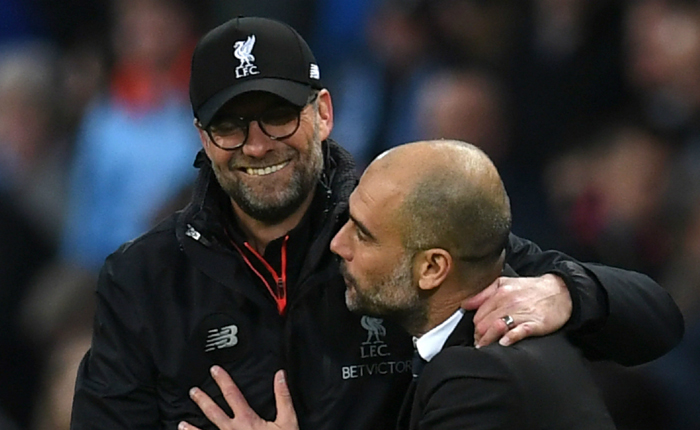 Juergen Klopp và Pep Guardiola cùng than thở trước Siêu Cúp Anh 2019