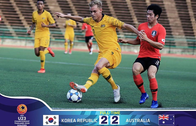 Kết quả U23 H&agrave;n Quốc vs U23 Australia. Kết quả v&ograve;ng loại U23 ch&acirc;u &Aacute; h&ocirc;m nay 26/3