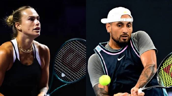 Trận đấu kỳ lạ của l&agrave;ng quần vợt: Kyrgios chạm tr&aacute;n Sabalenka ở &lsquo;Battle of the Sexes&rsquo;