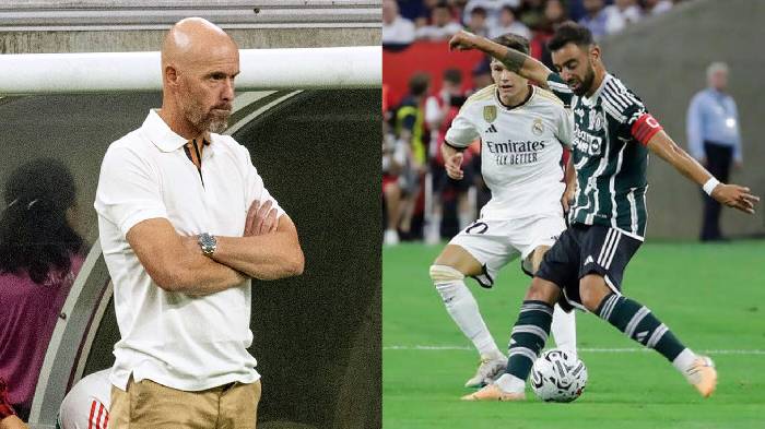 Thua Real, Ten Hag nhận ra một điều về Bruno Fernandes