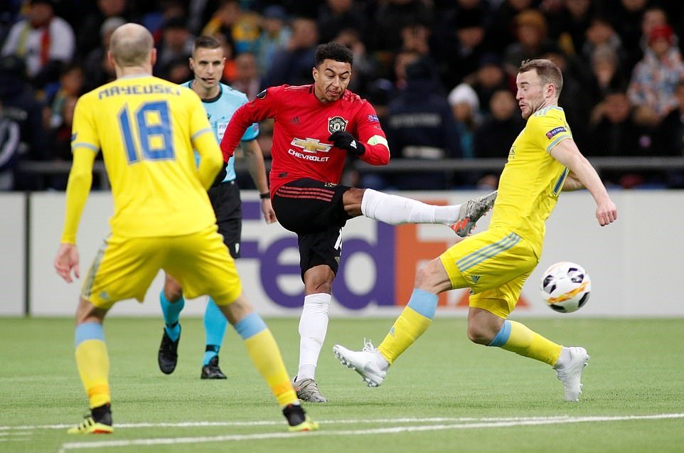 Jesse Lingard ghi bàn sau 11 tháng, MU vẫn thua Astana ở Europa League