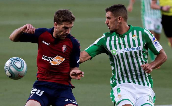 Lịch phát sóng trực tiếp bóng đá 1/2: Real Betis vs Osasuna