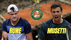 Nhận định tennis Musetti vs Rune, Vòng 4 Roland Garros - 1h15 ngày 2/6
