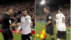 V&igrave; sao Bruno Fernandes đẩy trọng t&agrave;i m&agrave; kh&ocirc;ng bị phạt?