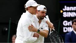 Dimitrov bỏ cuộc, Sinner vào tứ kết Wimbledon dù đang thua 2 set