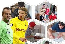 Trọng tài xin chữ ký Haaland nhận án phạt