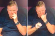 HLV Koeman ngoáy mũi rồi mút ngón tay ‘ngon lành’