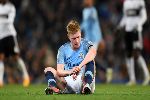 T&aacute;i ph&aacute;t chấn thương, De Bruyne lỡ derby th&agrave;nh Manchester v&agrave;o tuần sau