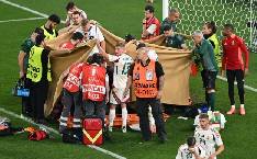 Cầu thủ Hungary qua cơn nguy kịch, gãy xương mặt sau pha va chạm kinh hoàng