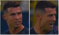 Ronaldo nổi đi&ecirc;n ngay tr&ecirc;n s&acirc;n, qu&aacute;t thẳng mặt trọng t&agrave;i