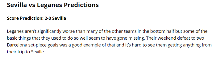 Dự đoán Sevilla vs Leganes (18h 1/12) bởi La Liga Expert