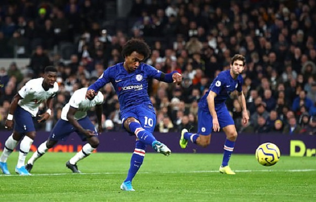 Kết quả Tottenham 0-2 Chelsea: Willian lập c&uacute; đ&uacute;p, Heung-Min Son nhận thẻ đỏ