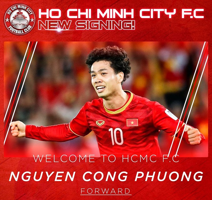 TP.HCM công bố số áo chính thức của Công Phượng