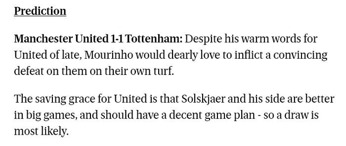 Dự đoán MU vs Tottenham (2h30 5/12) bởi chuyên gia Tom Doyle