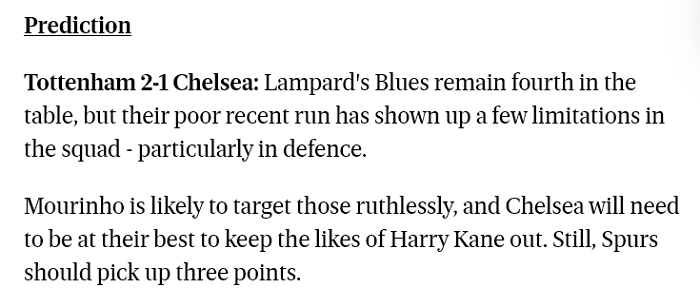 Dự đoán Tottenham vs Chelsea (23h30 22/12) bởi chuyên gia Tom Doyle