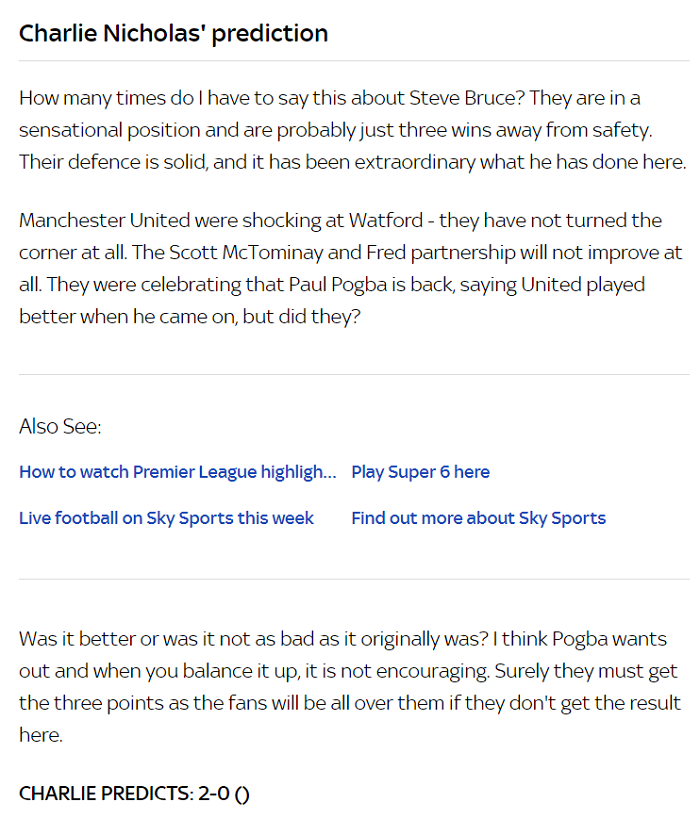 Dự đoán MU vs Newcastle (0h30 27/12) bởi chuyên gia Charlie Nicholas