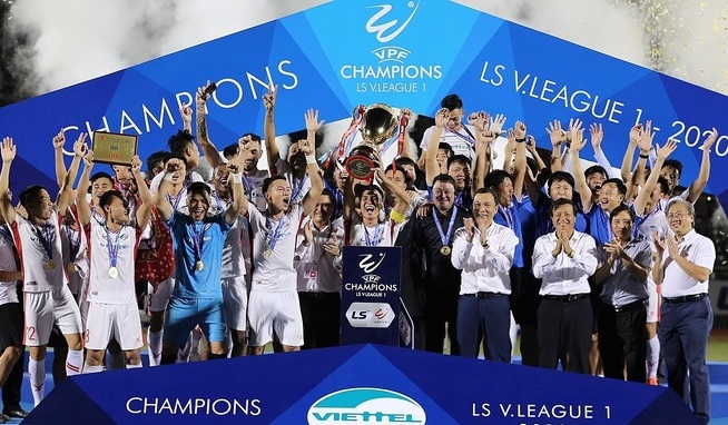 Chùm ảnh Viettel vô địch V-League 2020 trên sân Thống Nhất